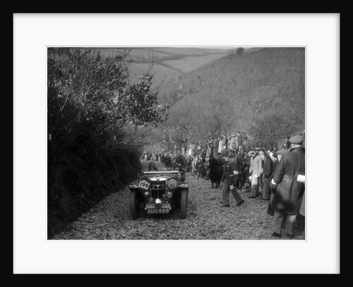MG Magnette of JW Fox competing in the MCC Lands End Trial, Beggars Roost, Devon, 1936 by Bill Brunell