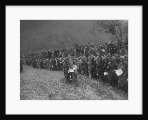 250 cc Triumph of J Stagg competing in the MCC Lands End Trial, Beggars Roost, Devon, 1936 by Bill Brunell