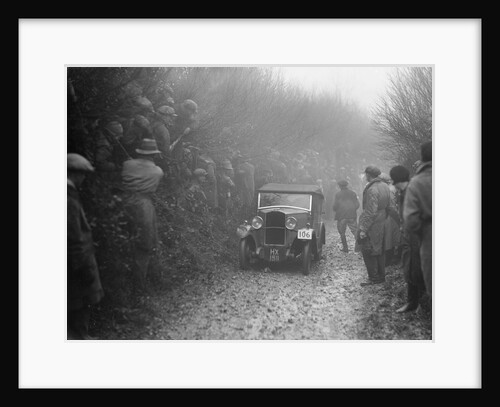 Triumph saloon of CH Lawford competing in the MCC Exeter Trial, 1930 by Bill Brunell