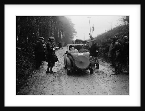 Morris Minor of KC McGuffie competing in the MCC Exeter Trial, Blackhill, Dorset, 1930 by Bill Brunell