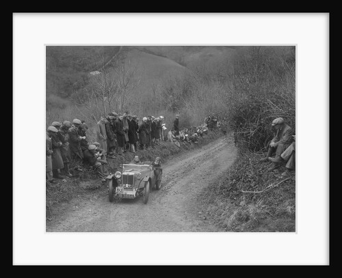 MG PA of Jack Bastock of the Cream Cracker Team competing in the MCC Lands End Trial, 1935 by Bill Brunell