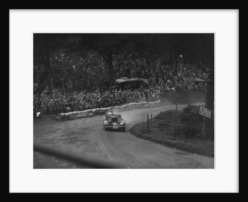 Unidentified car with supercharger competing in the Shelsley Walsh Hillclimb, Worcestershire, 1935 by Bill Brunell