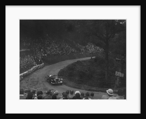 Unidentified open 4-seater car competing in the Shelsley Walsh Hillclimb, Worcestershire, 1935 by Bill Brunell