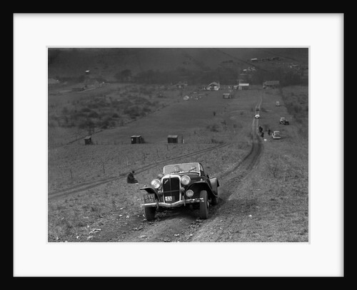 Jensen V8 competing in the London Motor Club Coventry Cup Trial, Knatts Hill, Kent, 1938 by Bill Brunell