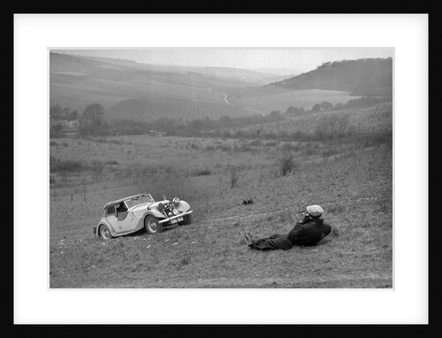 Riley 16 competing in the London Motor Club Coventry Cup Trial, Knatts Hill, Kent, 1938 by Bill Brunell