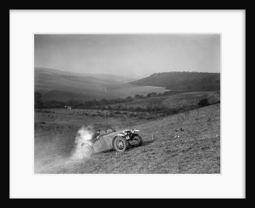 MG J2 competing in the London Motor Club Coventry Cup Trial, Knatts Hill, Kent, 1938 by Bill Brunell