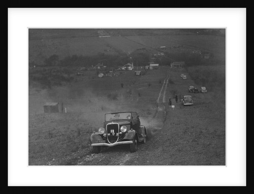 Ford V8 competing in the London Motor Club Coventry Cup Trial, Knatts Hill, Kent, 1938 by Bill Brunell