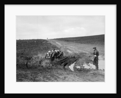 Swept-wing MG J2 competing in a motoring trial, Bagshot Heath, Surrey, 1930s by Bill Brunell