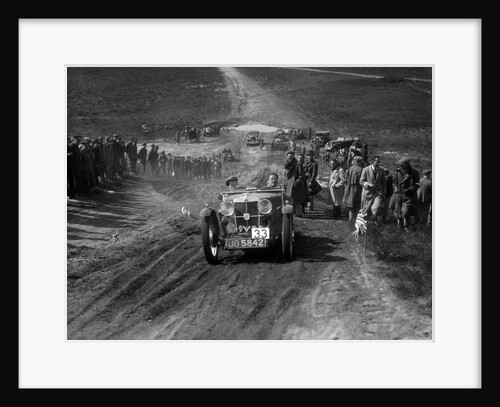 1932 MG J2 competing in a motoring trial, Bagshot Heath, Surrey, 1930s by Bill Brunell