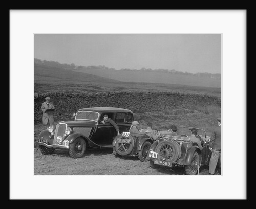 Singer Le Mans, Ford V8 and MG J2 at the Sunbac Inter-Club Team Trial, 1935 by Bill Brunell
