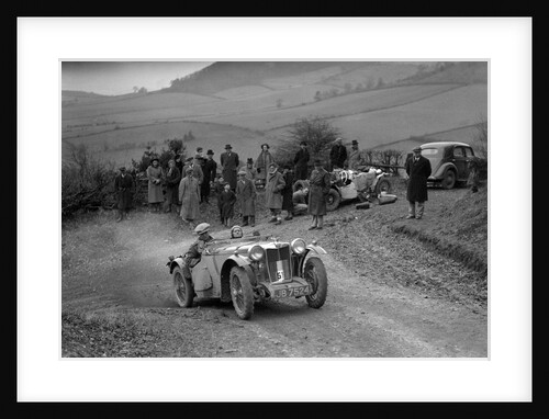 MG PB of EJ Haesendonck of the Cream Cracker Team at the MG Car Club Midland Centre Trial, 1938 by Bill Brunell
