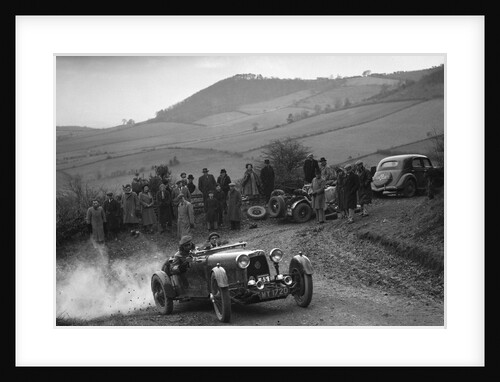 Aston Martin 2-seater of JD Keightley competing in the MG Car Club Midland Centre Trial, 1938 by Bill Brunell