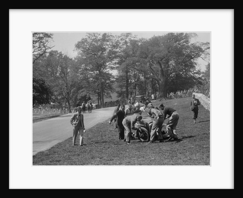 Crashed Austin 7 of B Sparrow, Donington Park Race Meeting, Leicestershire, 1933 by Bill Brunell