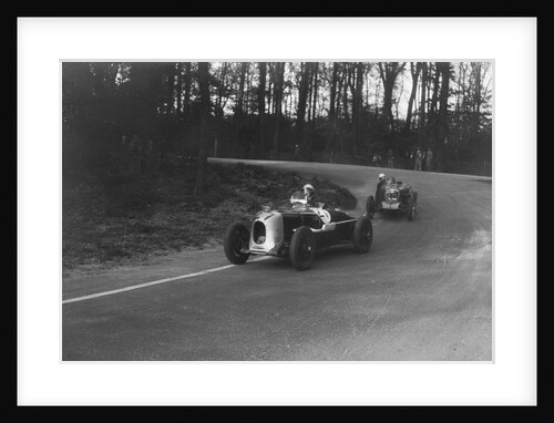 MG Magnette of AA Rigby leading JR Grice's Riley Brooklands at Donington Park, Leicestershire, 1935 by Bill Brunell