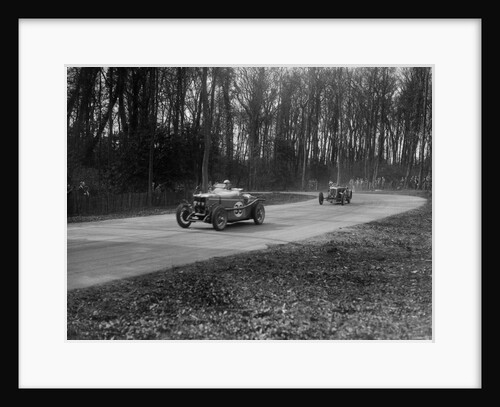 MG Magnette and Frazer-Nash Byfleet II racing at Donington Park, Leicestershire, 1930s by Bill Brunell