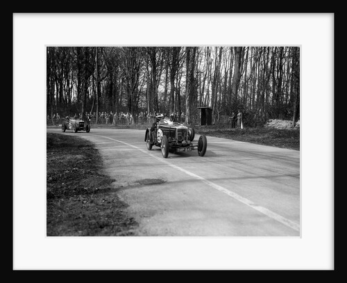 Frazer-Nash Byfleet II leading an MG at Donington Park, Leicestershire, 1935 by Bill Brunell