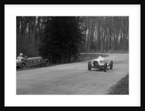 Hector Dobbs Riley Dobbs offset special passing Raymond Mays' crashed ERA, Donington Park, 1935 by Bill Brunell