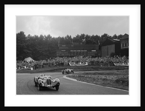 Alfa Romeo of Hugh Hunter leading a Riley at Crystal Palace, London, 1939 by Bill Brunell