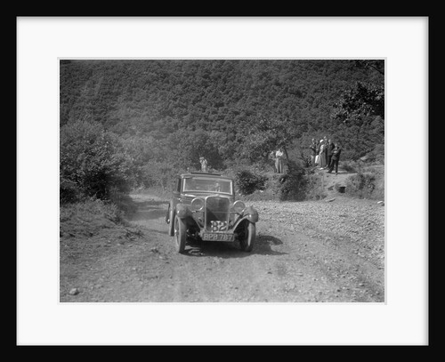 Singer 9 sports saloon competing in the Mid Surrey AC Barnstaple Trial, Beggars Roost, Devon, 1934 by Bill Brunell
