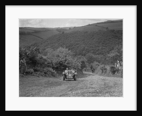 Singer 2-seater competing in the Mid Surrey AC Barnstaple Trial, Beggars Roost, Devon, 1934 by Bill Brunell