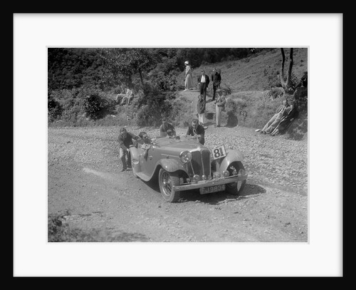 Jaguar SS open 2-seater at the Mid Surrey AC Barnstaple Trial, Beggars Roost, Devon, 1934 by Bill Brunell