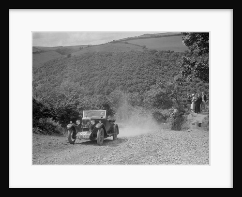 Riley 9 open 4-seater tourer at the Mid Surrey AC Barnstaple Trial, Beggars Roost, Devon, 1934 by Bill Brunell