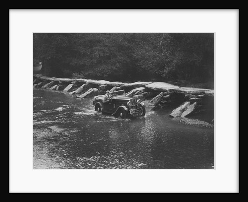 Triumph competing in the Mid Surrey AC Barnstaple Trial, Tarr Steps, Exmoor, Somerset, 1934 by Bill Brunell