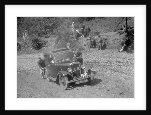 Austin 10 saloon at the Mid Surrey AC Barnstaple Trial, Beggars Roost, Devon, 1934 by Bill Brunell