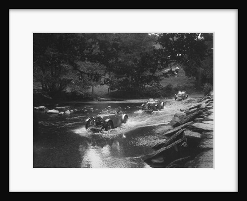 MG J2s of Kennneth and Doreen Evans, Mid Surrey AC Barnstaple Trial, Tarr Steps, Exmoor, 1934 by Bill Brunell