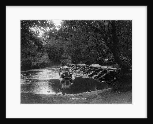 Singer 9 coupe competing in the Mid Surrey AC Barnstaple Trial, Tarr Steps, Exmoor, 1934 by Bill Brunell