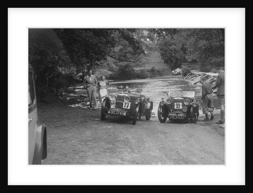 MG J2 and MG D type at the Mid Surrey AC Barnstaple Trial, Tarr Steps, Exmoor, 1934 by Bill Brunell