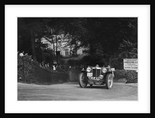 MG TA of FG Cornish competing in the MCC Torquay Rally, Torbay, Devon, 1938 by Bill Brunell