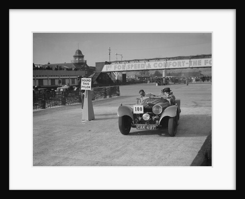 Jaguar SS 100 competing in the JCC Rally, Brooklands, Surrey, 1939 by Bill Brunell