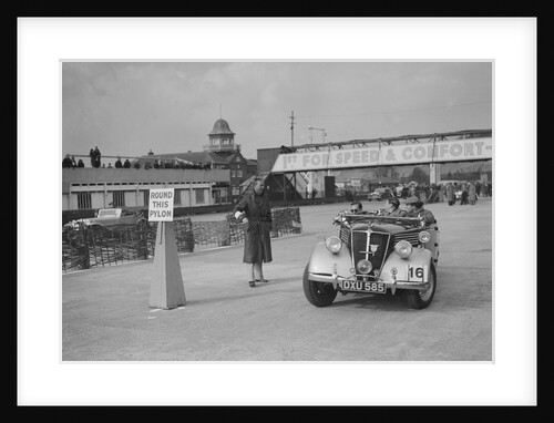 Renault open tourer competing in the JCC Rally, Brooklands, Surrey, 1939 by Bill Brunell