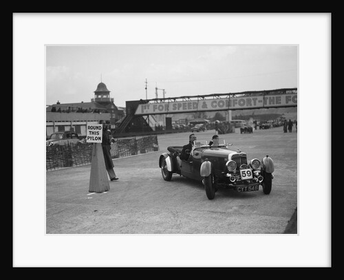 Aston Martin 4-seat open tourer competing in the JCC Rally, Brooklands, Surrey, 1939 by Bill Brunell