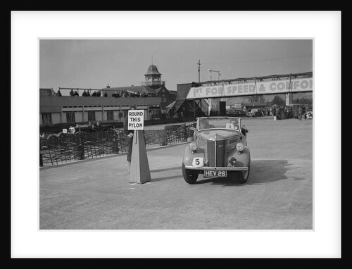 Ford Prefect tourer competing in the JCC Rally, Brooklands, Surrey, 1939 by Bill Brunell