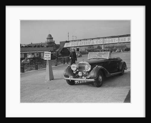 Bentley 4-seater tourer of GG Wood competing in the JCC Rally, Brooklands, Surrey, 1939 by Bill Brunell