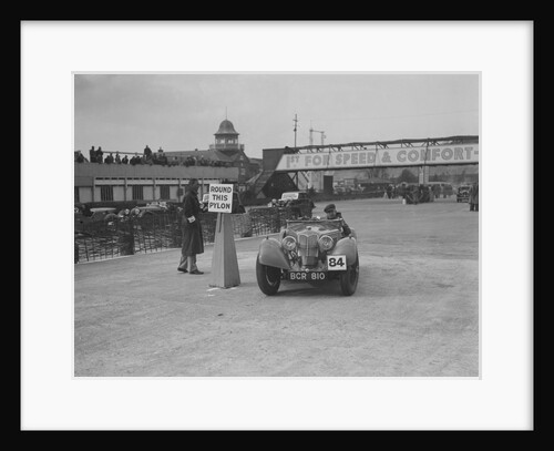 Riley Sprite of Kay Hague competing in the JCC Rally, Brooklands, Surrey, 1939 by Bill Brunell