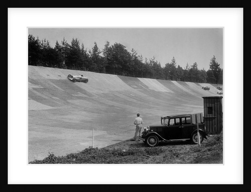 John Cobb's 24 litre Napier Railton on Byfleet Banking, BARC meeting, Brooklands, Surrey, 1933 by Bill Brunell
