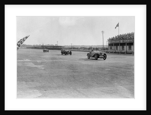MG Magna of SG Cummings winning a race, BARC meeting, Brooklands, Surrey, 1933 by Bill Brunell