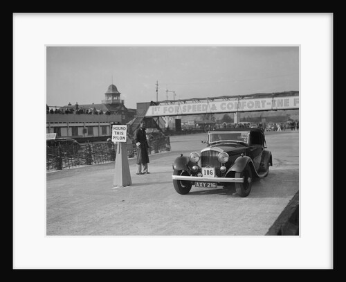 Bentley drophead coupe with Barker body competing in the JCC Rally, Brooklands, Surrey, 1939 by Bill Brunell
