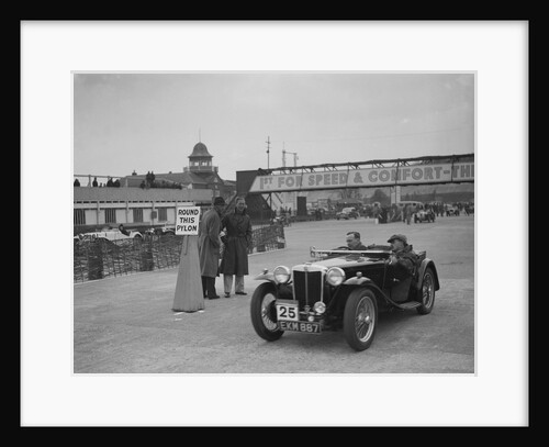 MG TA competing in the JCC Rally, Brooklands, Surrey, 1939 by Bill Brunell