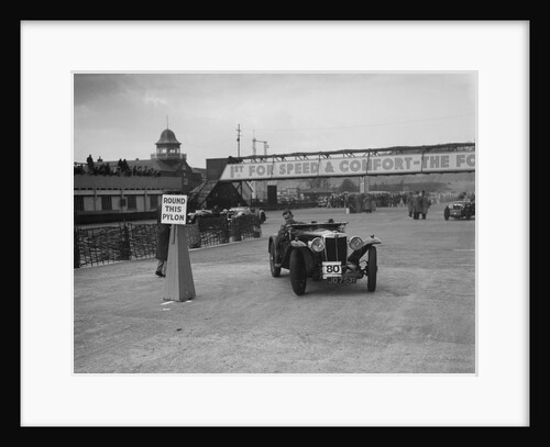 MG Magnette competing in the JCC Rally, Brooklands, Surrey, 1939 by Bill Brunell