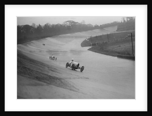 Two Bugattis racing at a BARC meeting, Brooklands, Surrey, 1931 by Bill Brunell