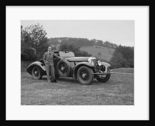 Charles Mortimer with his Barker-bodied 2-seater Bentley, c1930s by Bill Brunell