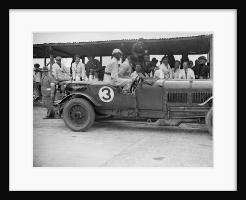 Winning Bentley of Jack Dunfee and Woolf Barnato, BARC 6-Hour Race, Brooklands, Surrey, 1929, by Bill Brunell