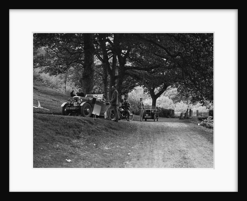 Wolseley Hornet and Morris Minor taking part in a motoring trial, c1930s by Bill Brunell