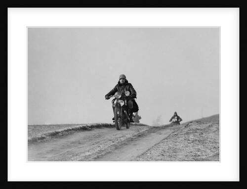 Motorcycle taking part in a trial, c1930s by Bill Brunell