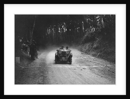 Morris Minor of JWP Bolton taking part in a motoring trial, c1930s by Bill Brunell