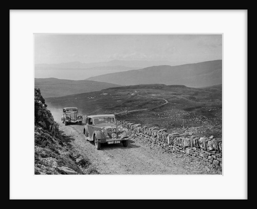 Riley of Miss F Walker leading a Hudson Eight at the RSAC Scottish Rally, 1936 by Bill Brunell